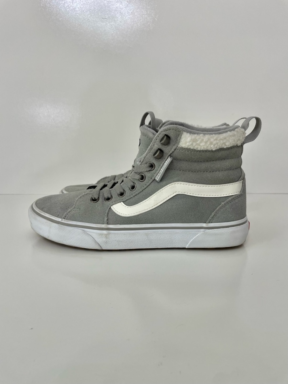 Vans Sk8 Sherpa High Top Sneakers Gray Women 8 Skater Streetwear Indie Sleaze